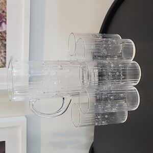 Vintage Set of 5 Iittala 'Mesi' Glasses by Tapio Wirkkala and pitcher